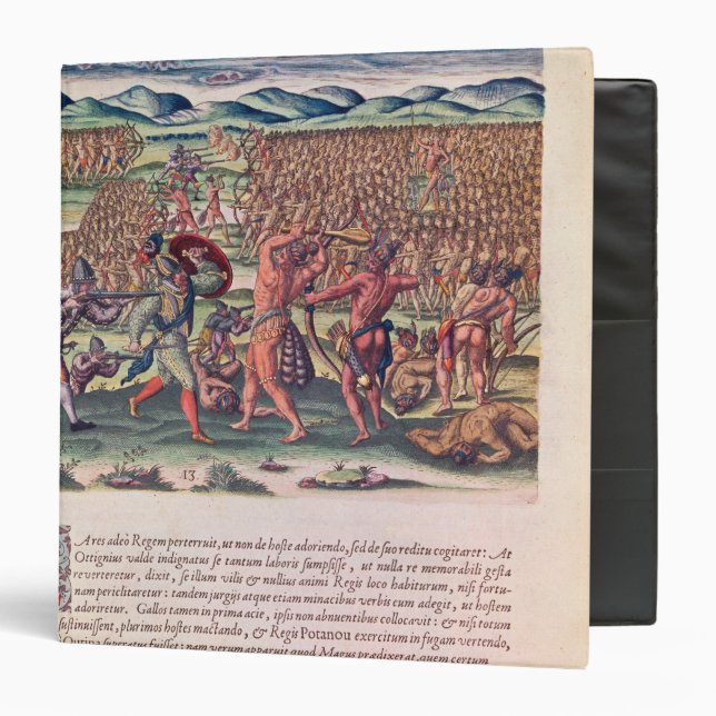 The French Help the Indians in Battle Binder (Front/Inside)