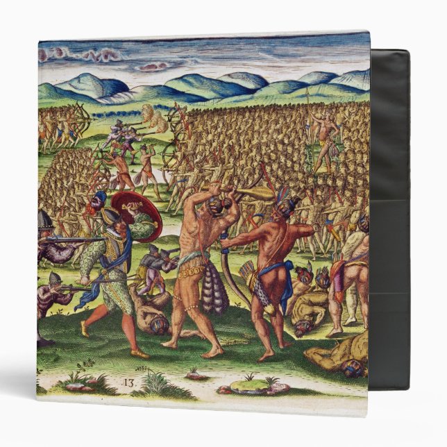 The French Help the Indians in Battle Binder (Front/Inside)
