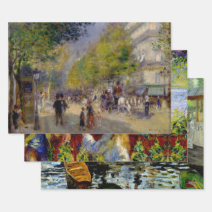 THE FRENCH LIFE BY RENOIR HEAVY WEIGHT DECOUPAGE WRAPPING PAPER SHEET