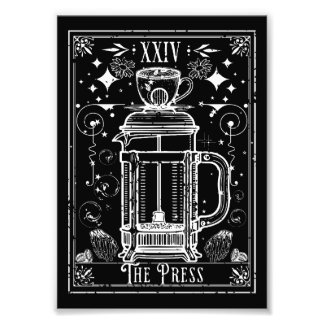 The French Press Coffee Tarot Card Photo Print