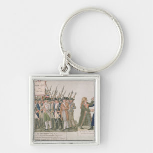 The French Vow 'Long Live Freedom or Die' Keychain