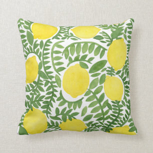 The Fresh Lemon Tree Throw Pillow