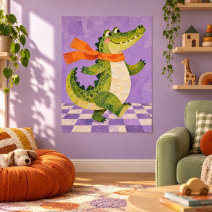 The Friendly Crocodile Art Print