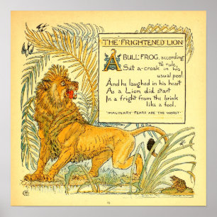 The Frightened Lion Walter Crane public domain ,  Poster