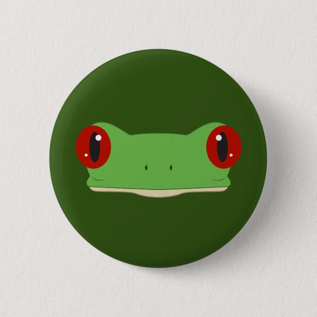 The Frog Face 2 Inch Round Button (Front)