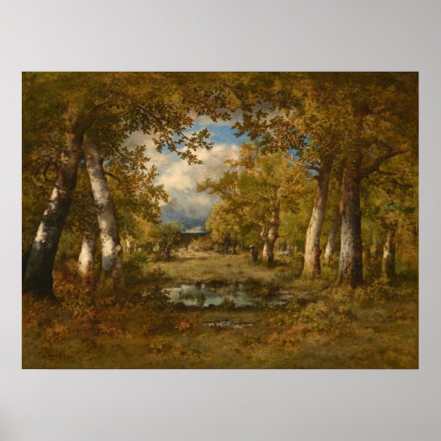 The Frog Pond - Diaz de la Peña Fine Art Poster (Front)