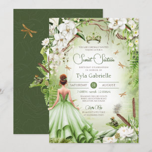 The Frog Prince Sweet 16 Princess Birthday Invitation