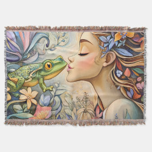 The Frog Prince Throw Blanket