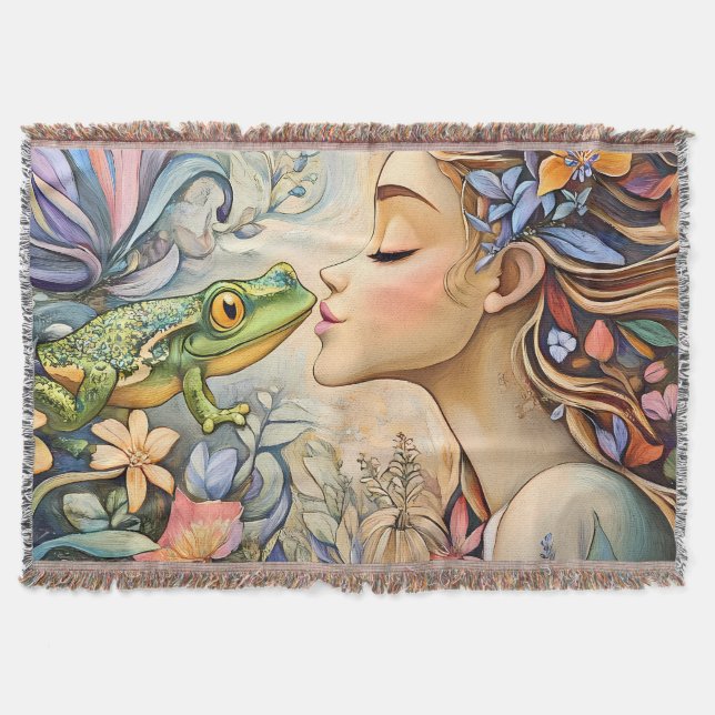 The Frog Prince Throw Blanket (Front)