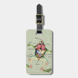 The Frog's Anatomy Graphic Illustration Luggage Tag