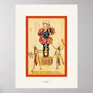 The Frolie Grasshopper Circus ~ Vintage Poster