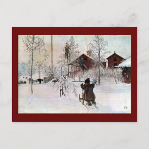 The Front Yard and Wash House in the Snow Postcard