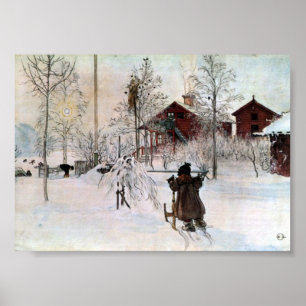 The Front Yard and Wash House in the Snow Poster