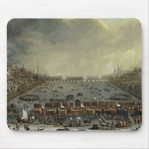 The Frost Fair of the winter of 1683-4 on the Tham Mouse Pad