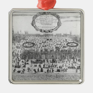 The Frost Fair of the winter of Thames Metal Ornament