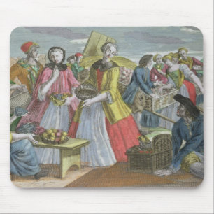 The Fruit Market (coloured engraving) Mouse Pad