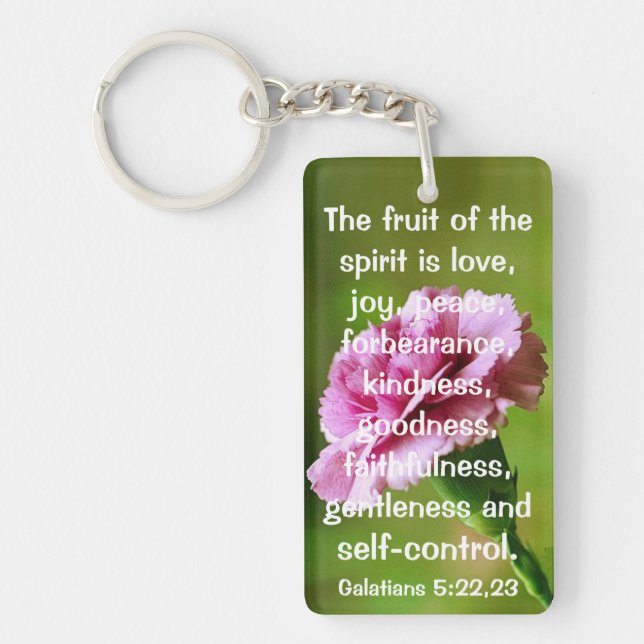 The fruit of the Spirit bible verse Keychain (Front)