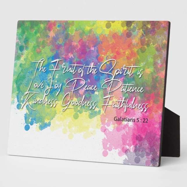 The Fruit of the Spirit - Galatians 5 Plaque (Side)