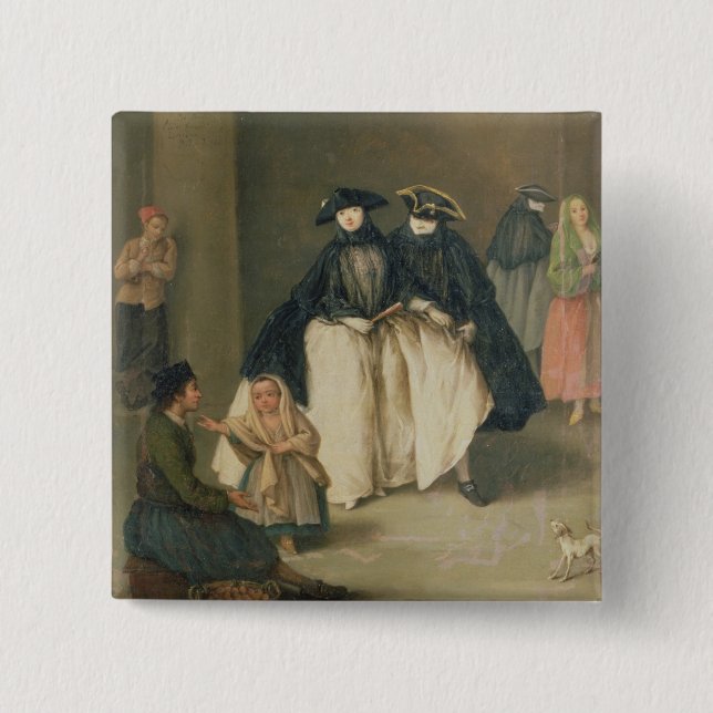 The Fruit Seller 2 Inch Square Button (Front)