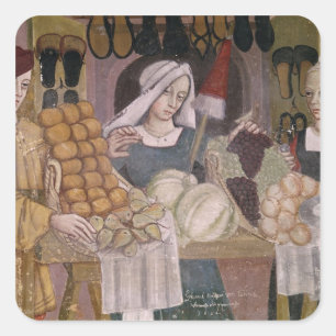 The Fruit Sellers' Stand Square Sticker