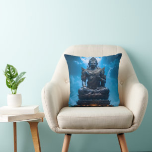 The Full Moon Light of the Buddha Throw Pillow