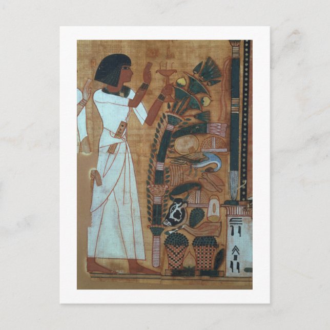 The Fumigation of Osiris, page from the Book of th Postcard (Front)