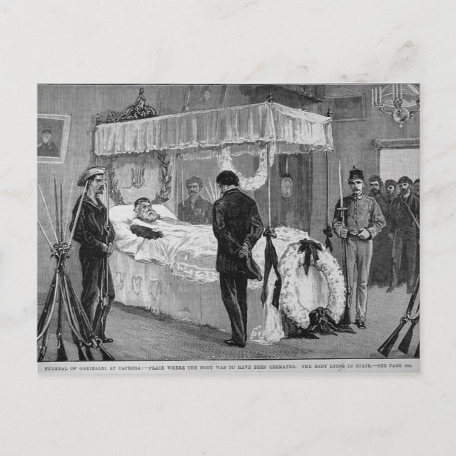 The Funeral of Garibaldi at Caprera Postcard (Front)