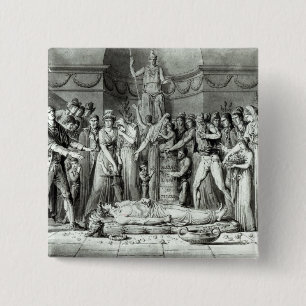 The Funeral of Jean Paul Marat 2 Inch Square Button