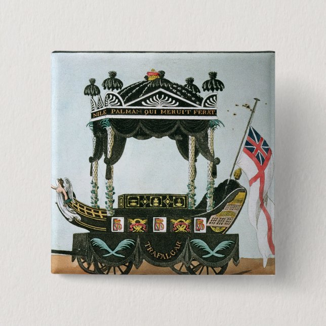 The Funeral of Lord Nelson  on 9th January 1806 2 Inch Square Button (Front)