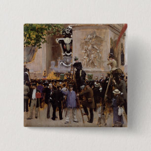 The Funeral of Victor Hugo 2 Inch Square Button