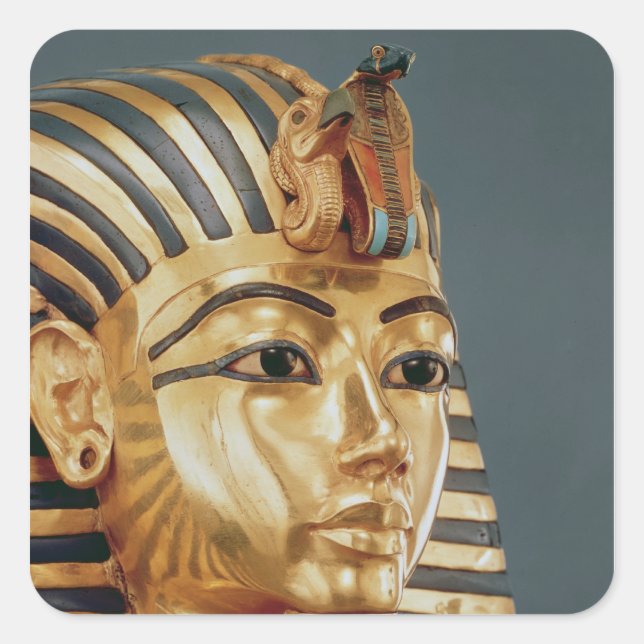 The funerary mask of Tutankhamun Square Sticker (Front)