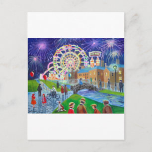 the FunFair oil painting Gordon Bruce art Postcard