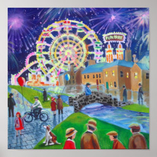 the FunFair oil painting Gordon Bruce art Poster