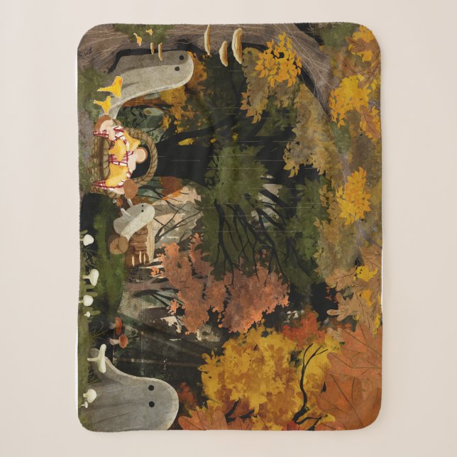 The Fungi Foragers Sherpa Blanket (Front)