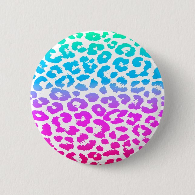 The Funky Leopard 2 Inch Round Button (Front)