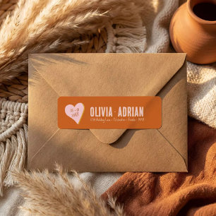 The Funky Nuptials Shadow Return Address Label