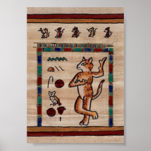 The Funny Cat Ancient Egyptian Poster