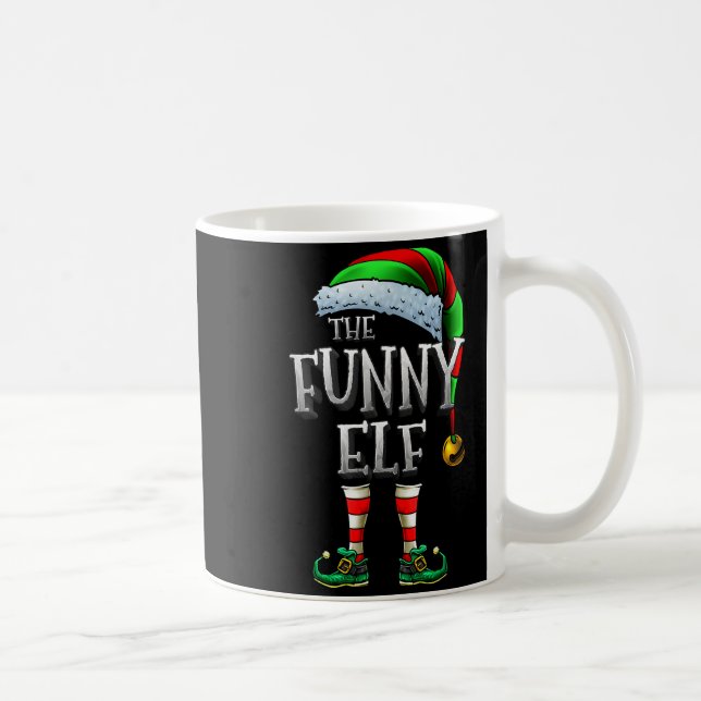 The Funny Elf Shirt Matching Family Funny Christma Coffee Mug (Right)