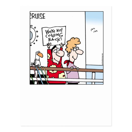 The Funny Side of Cruising-a-by Graham Harrop Postcard