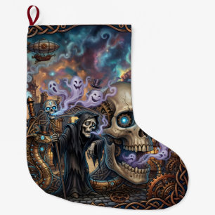 The Funny Skeleton – Celtic Steampunk Fantasy. Large Christmas Stocking