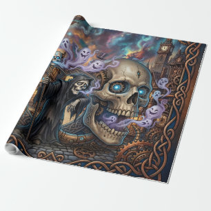 The Funny Skeleton – Celtic Steampunk Fantasy.  Wrapping Paper