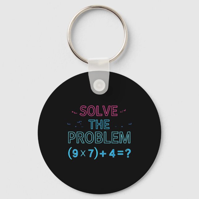 The Funny Solve Problem Math 67 Meme Keychain (Front)