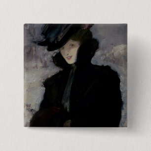 The Fur Coat 2 Inch Square Button
