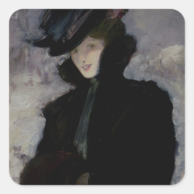 The Fur Coat Square Sticker (Front)