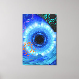 THE FUTURE AND PAST IN ONE DOOR. CANVAS PRINT