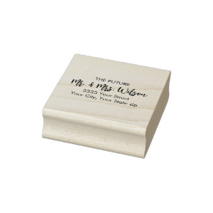 The Future Be Mr. and Mrs. Return Address Rubber Stamp