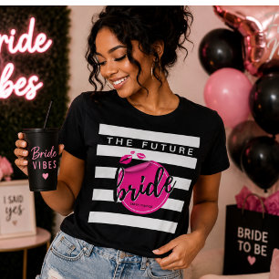 The Future Bride White Glam Bachelorette Tri-Blend Shirt