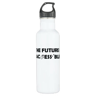 The Future Is Accessible ASL Sign Language Braille 710 Ml Water Bottle