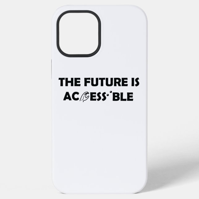 The Future Is Accessible ASL Sign Language Braille iPhone Case (Back)