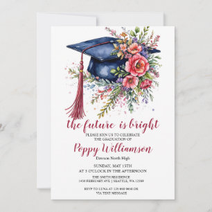 The Future Is Bright Graduation Party  Invitation